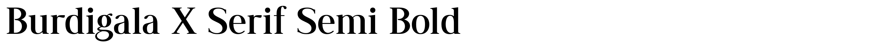 Burdigala X Serif Semi Bold